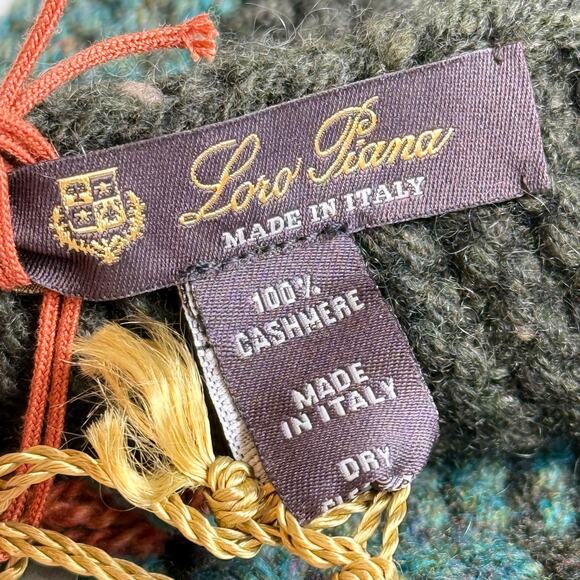 NWT Loro Piana Cashmere Scarf Sciapra Darlington Multicolored Stripe Knit - Picture 7 of 9